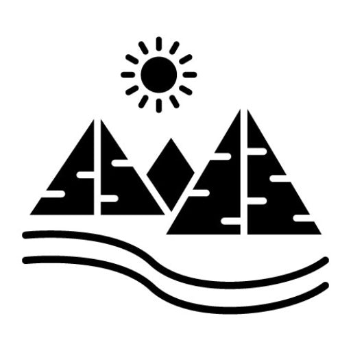 Desert Pyramids Glyph Icon