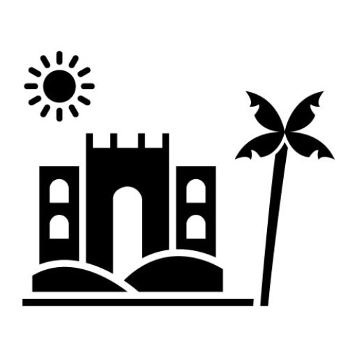 Desert Reort Glyph Icon