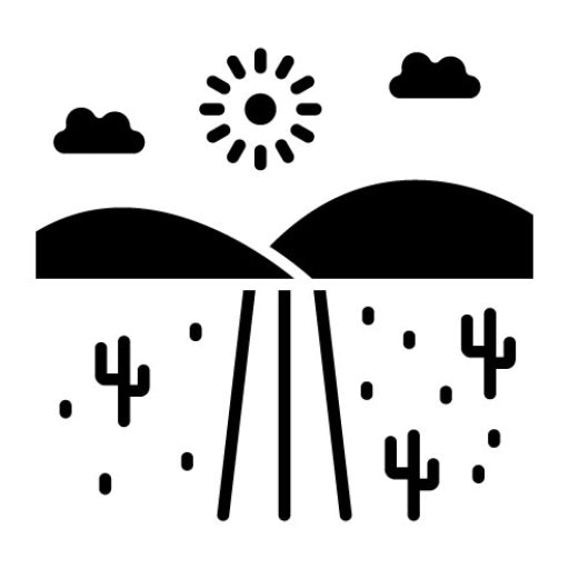 Desert Road Glyph Icon