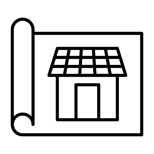Solar House Plan Icon