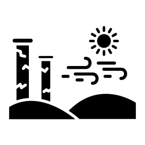 Desert Ruin Glyph Icon