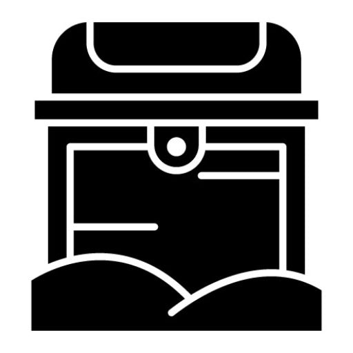 Desert Treasure Chest Glyph Icon
