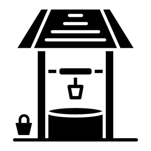 Desert Water Well Glyph Icon