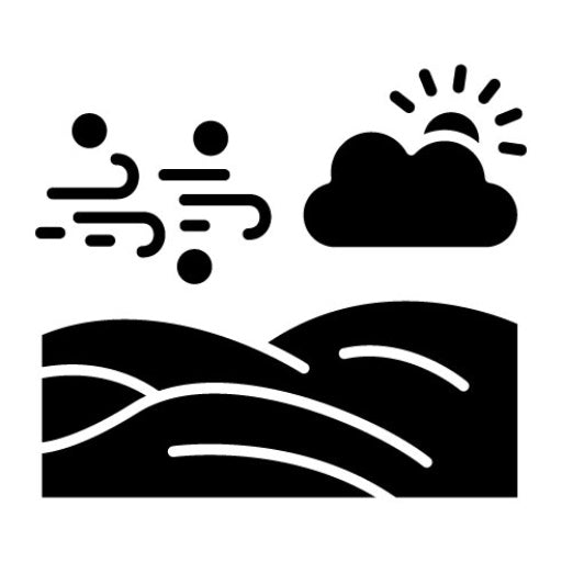 Desert Weather Glyph Icon