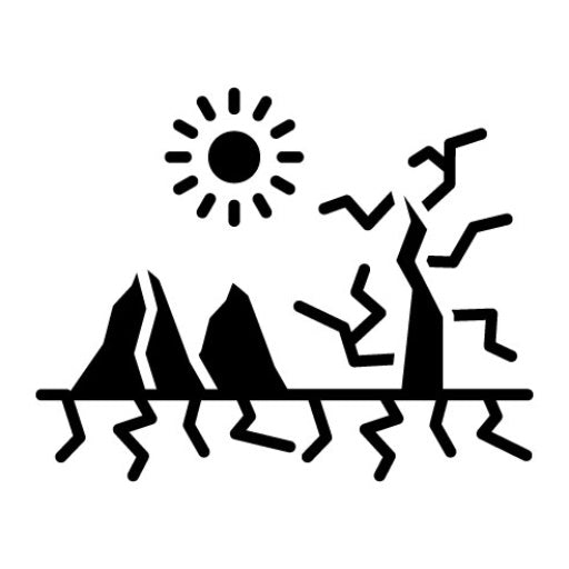 Dry Tree Glyph Icon | Desert