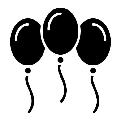Balloons Glyph Icon | Halloween