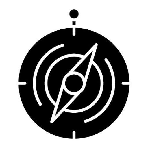 Compass Glyph Icon | Back to School