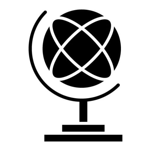 Globe Stand Glyph Icon | Back to School