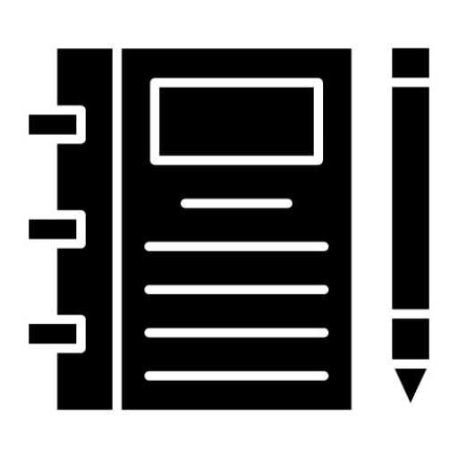 Notebook Glyph Icon