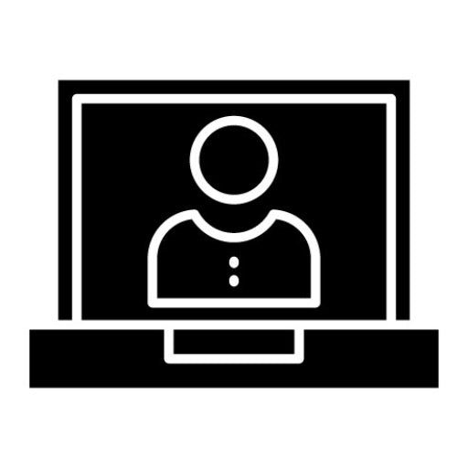 School Laptop Glyph Icon