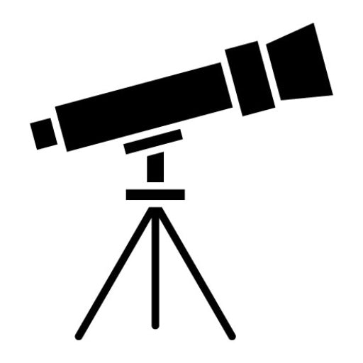 Telescope Glyph Icon | Back to School