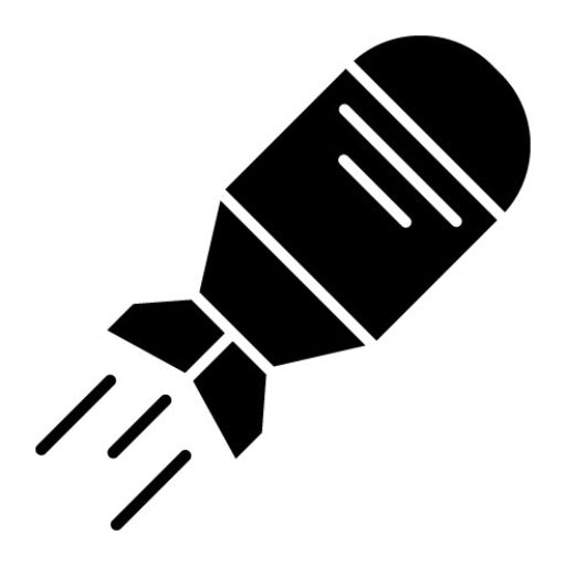 Atomic Bomb Glyph Icon