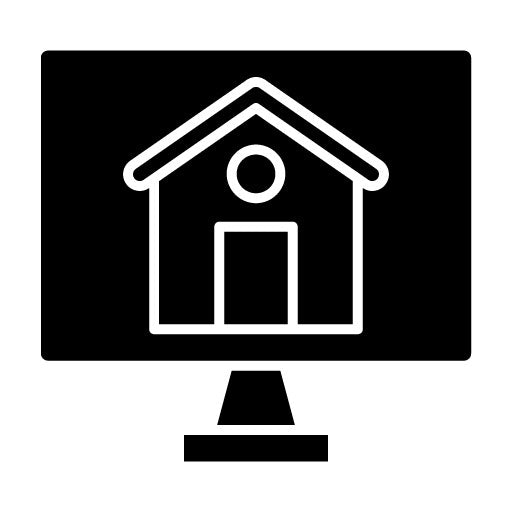 Buy House Online Glyph Icon