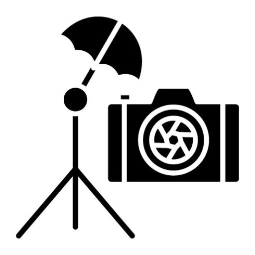 Umbrella Camera Glyph Icon