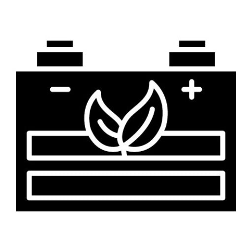 Bio Battery Glyph Icon