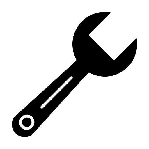 Wrench Glyph Icon