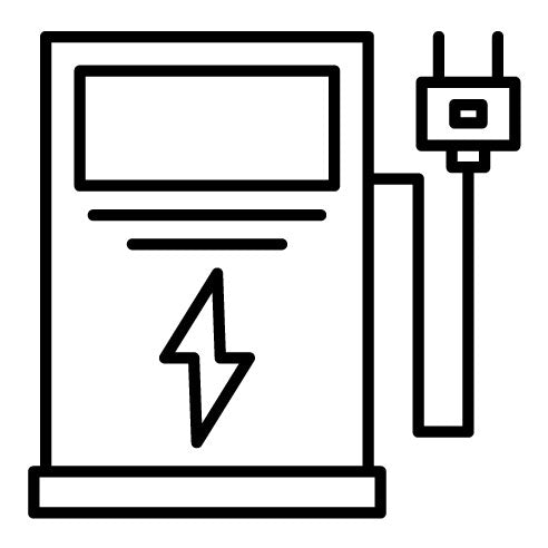 Electric Car Station Icon