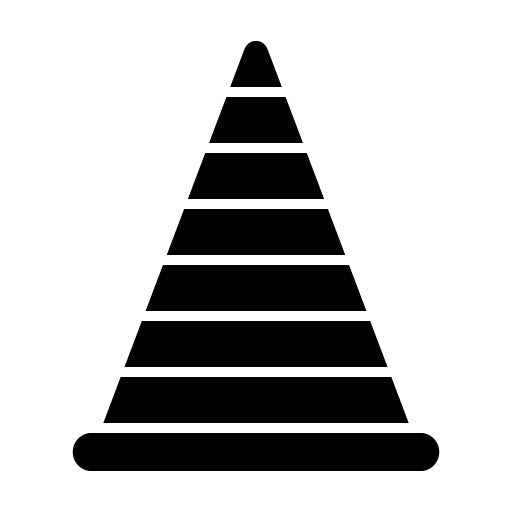 Road Cone Glyph Icon