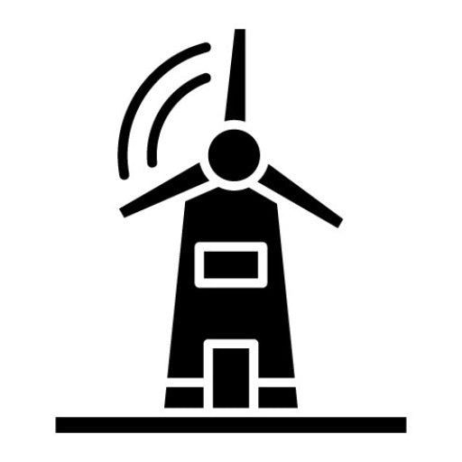 Windmill Glyph Icon | Sustainable Energy