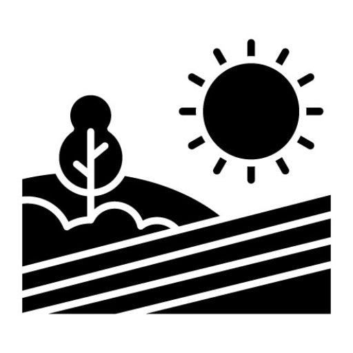 Agriculture Landscape Glyph Icon