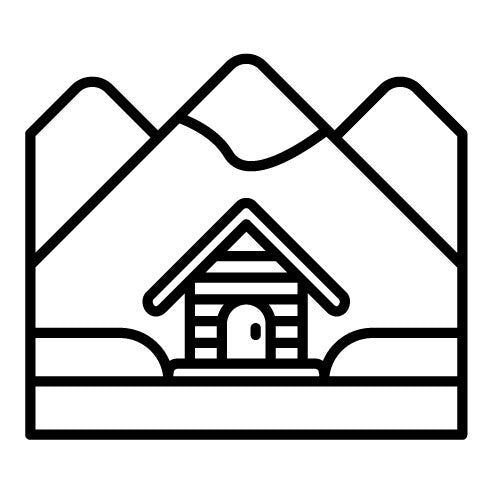 Cabin Landscape Icon