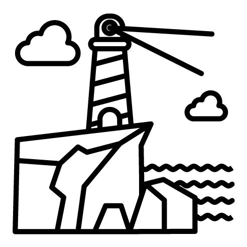 Lighthouse Landscape Icon