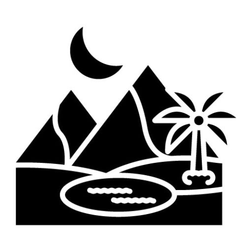 Oasis Glyph Icon | Landscapes