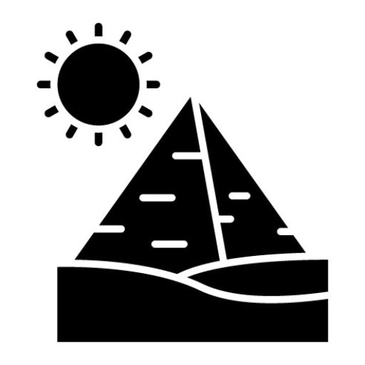 Pyramid Landscape Glyph Icon