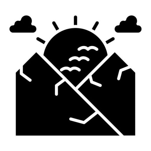 Sunrise Landscape Glyph Icon