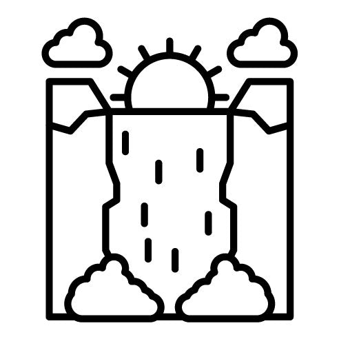 Waterfall Landscape Icon