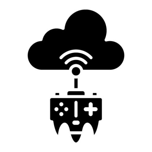 Cloud Game Glyph Icon