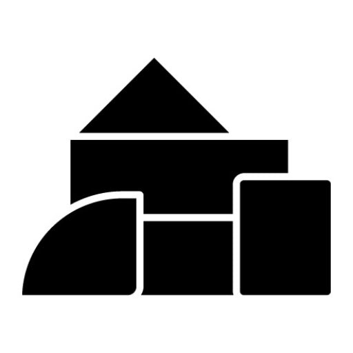 Blocks Glyph Icon | Children Toys