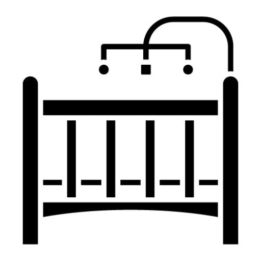 Baby Crib Glyph Icon