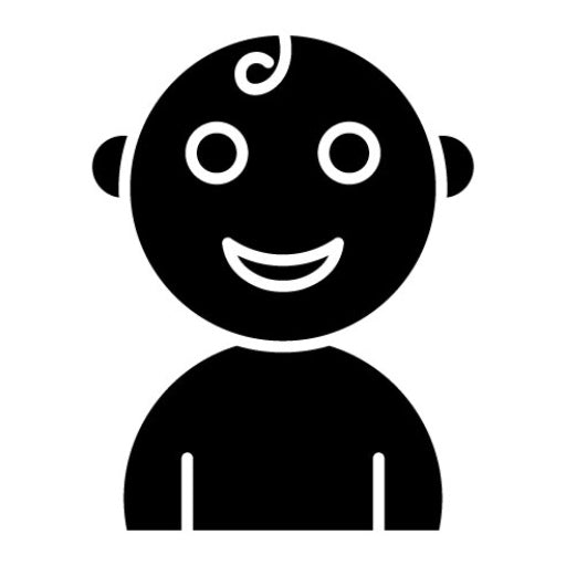 Baby Smile Glyph Icon