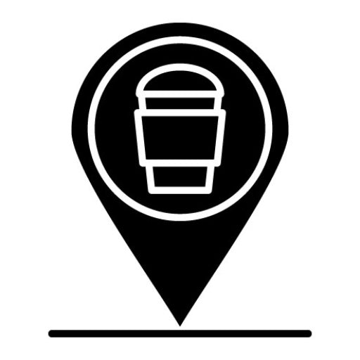 Cafe Location Glyph Icon