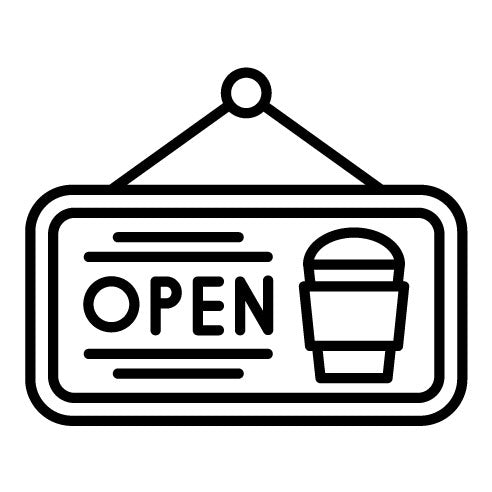 Cafe Open Sign Icon