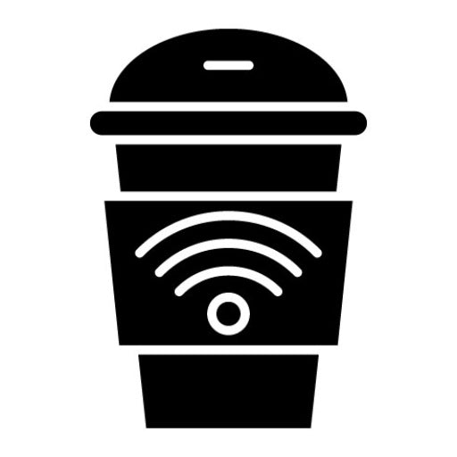 Cafe Wifi Glyph Icon