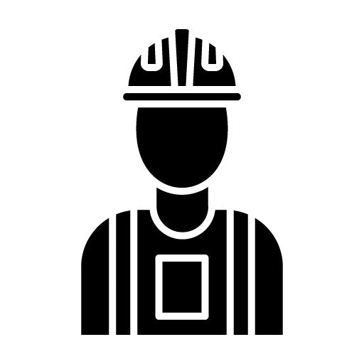 Construction Worker Glyph Icon