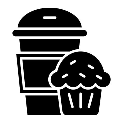 Coffee Muffin Glyph Icon