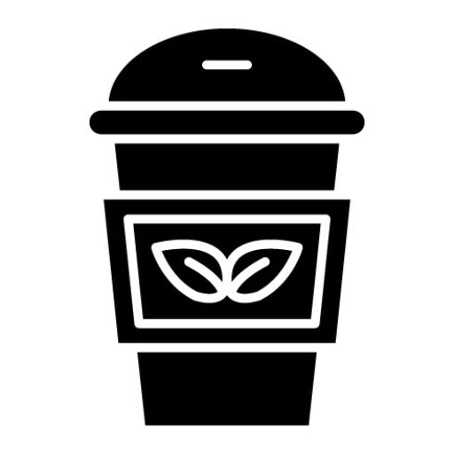 Mint Coffee Glyph Icon