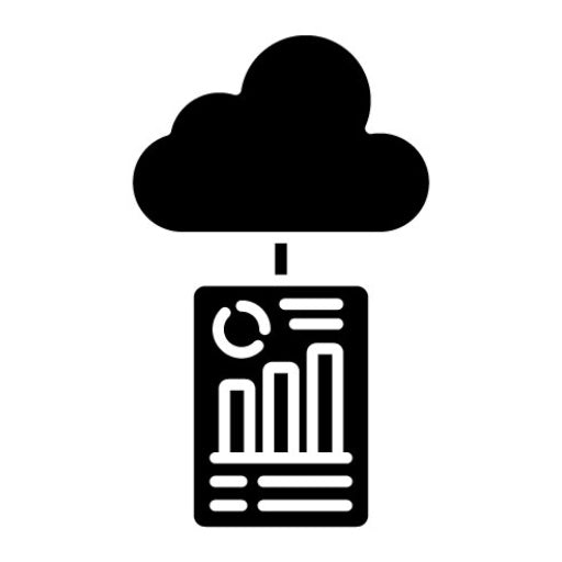 Cloud Reporting Glyph Icon