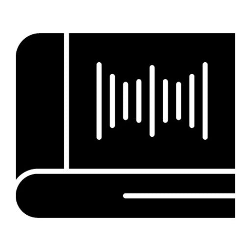 Audio Book Glyph Icon