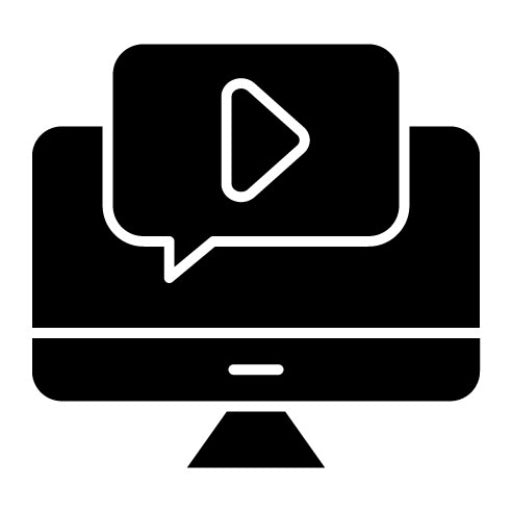 Video Tutorial Glyph Icon