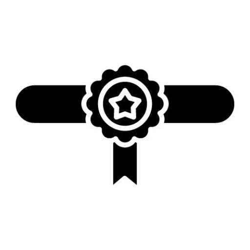Certificate Glyph Icon | Learning