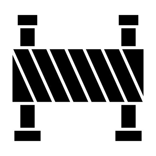 Construction Barrier Glyph Icon