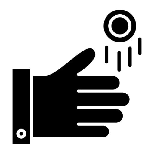 Coin Toss Glyph Icon