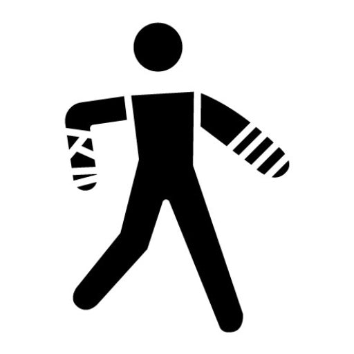 Broken Arm Glyph Icon | Medicine