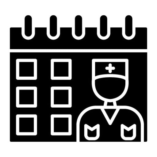 Doctor Visit Day Glyph Icon