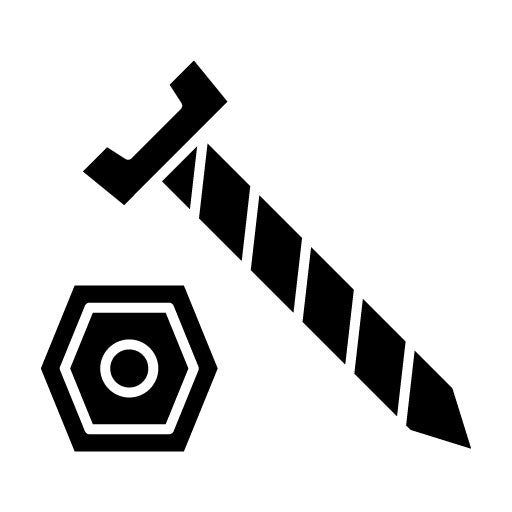Bolt Nut Glyph Icon