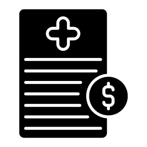 Medical Bill Glyph Icon | Medicine